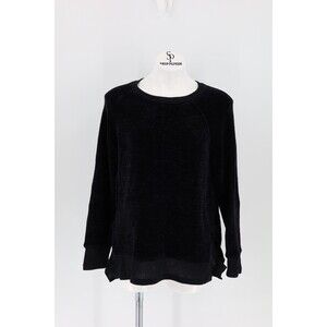 Soft Surroundings Women Size Medium Black Knit Soft Cozy Sweater